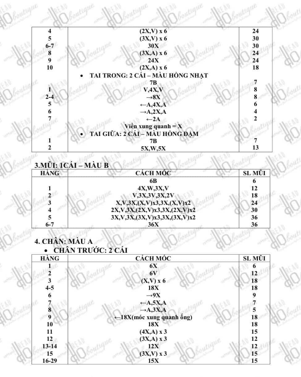 Hướng dẫn móc con cọp (con hổ)