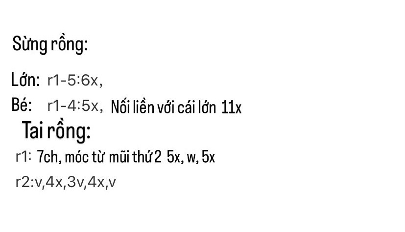 Hướng dẫn móc đầu thỏ đội mũ kỳ lân