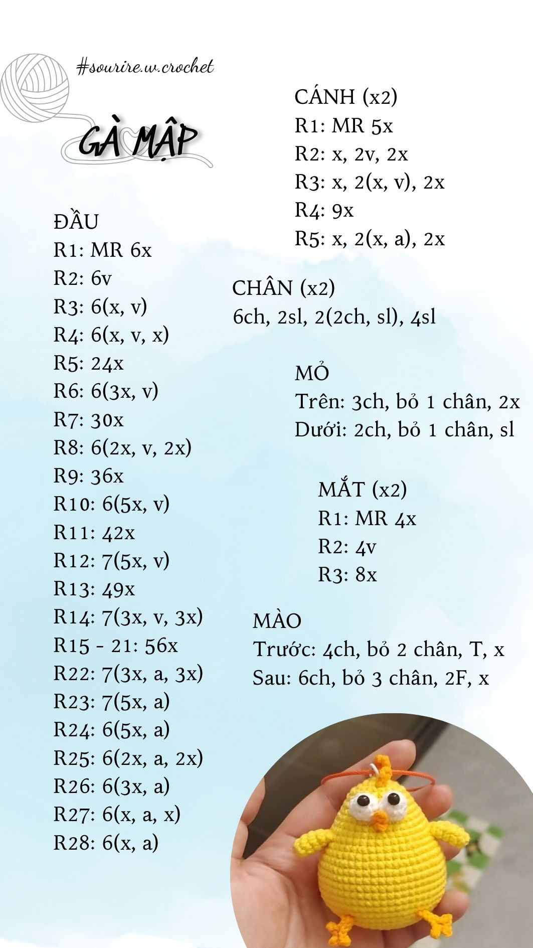 Hướng dẫn móc gà mập