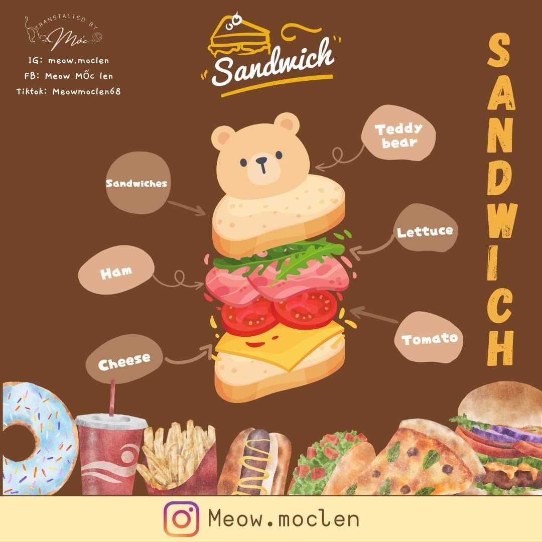 Hướng dẫn móc Gấu teddy sandwich