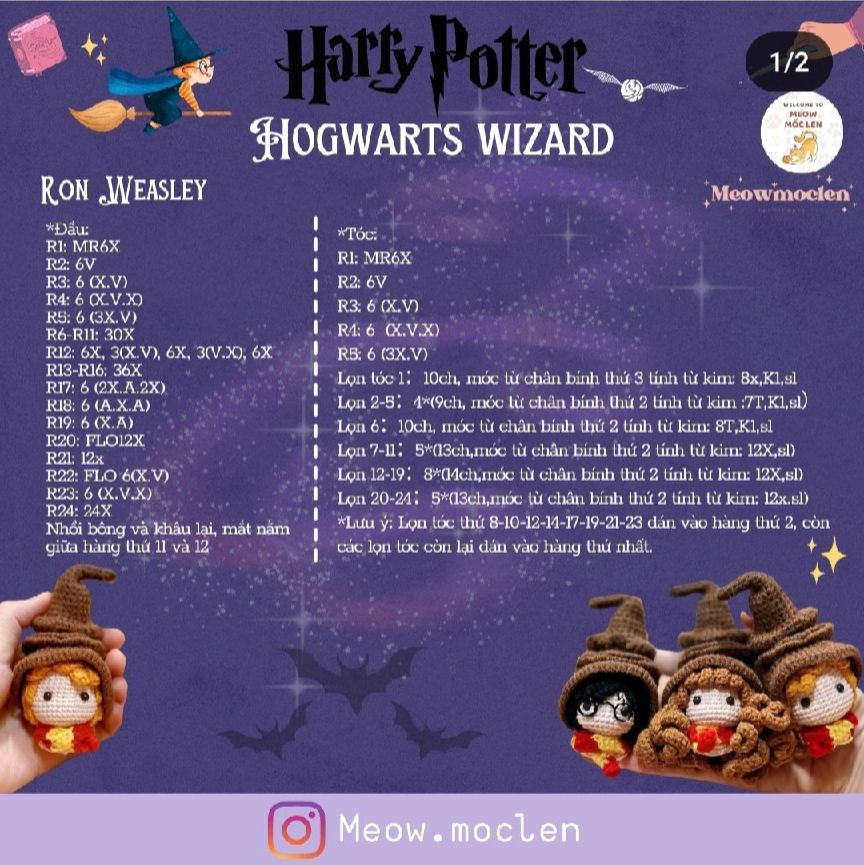 Hướng dẫn móc harry potter hogwarts wizard