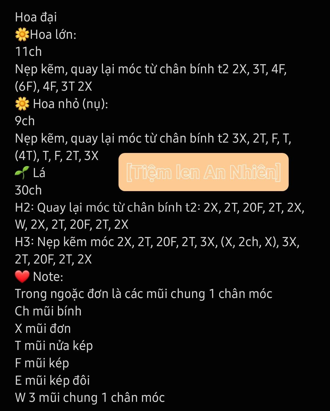 Hướng dẫn móc hoa đại