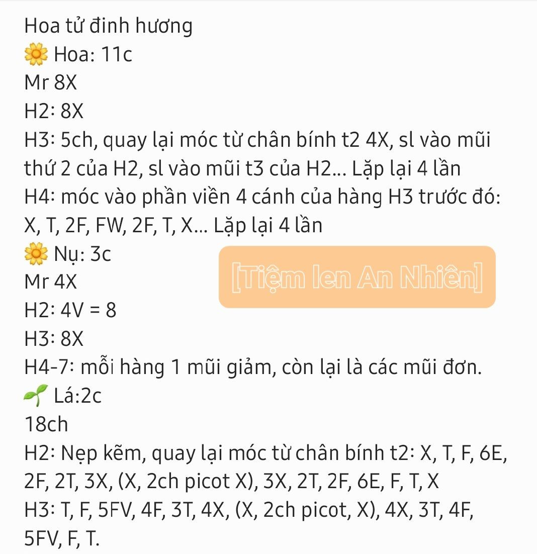 Hướng dẫn móc hoa đinh hương