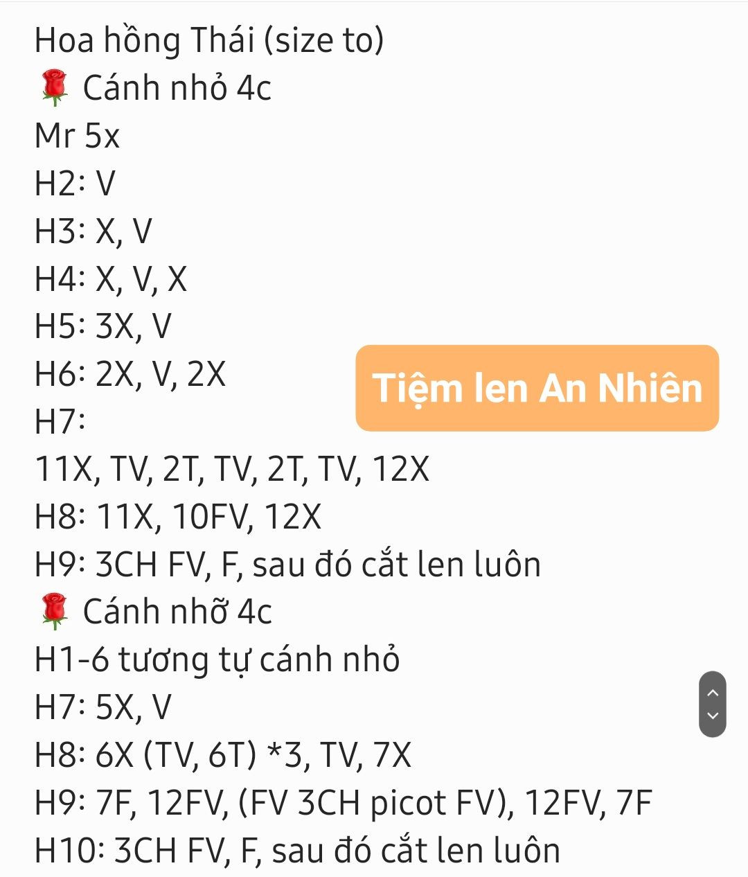 Hướng dẫn móc hoa hồng thái size to