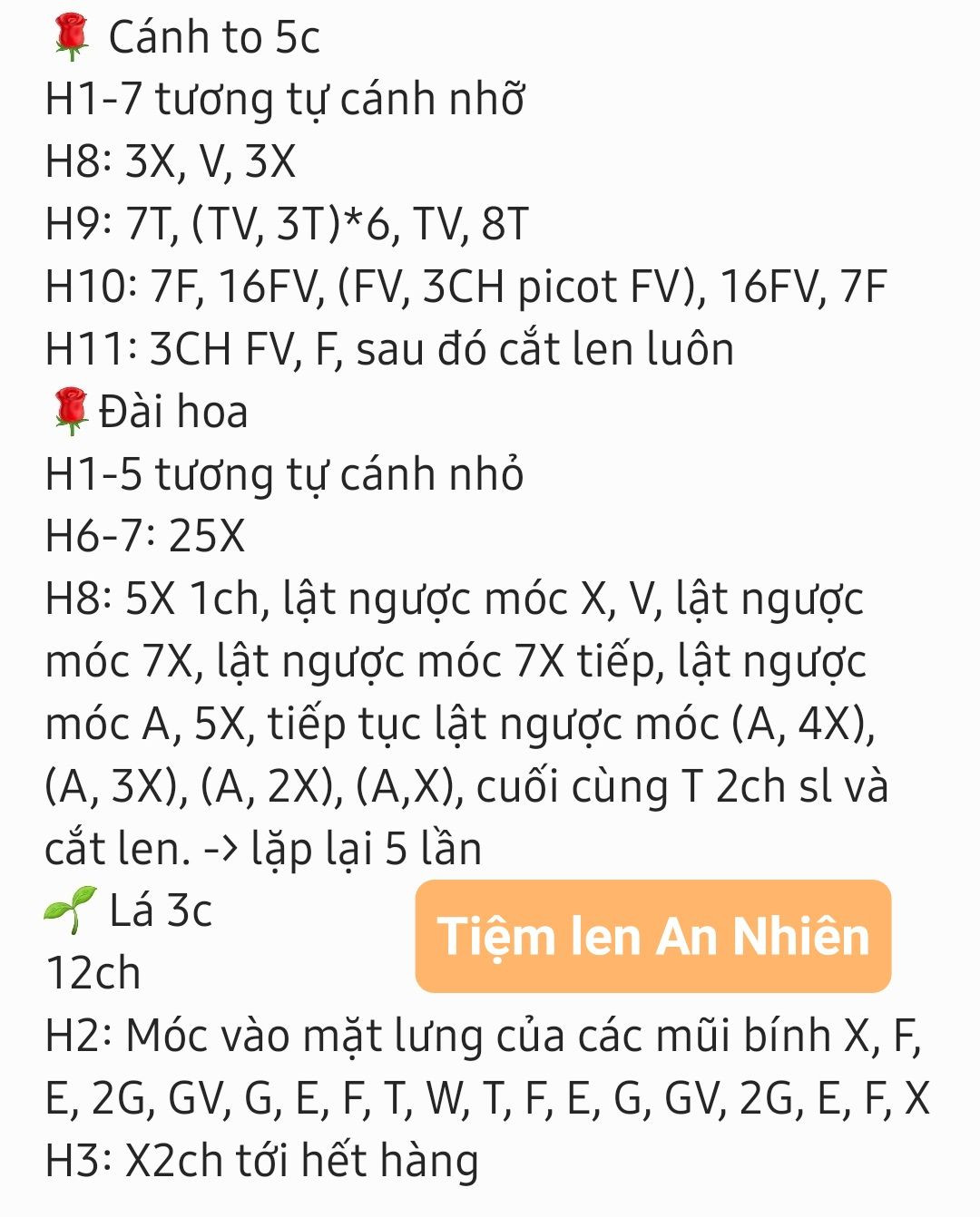 Hướng dẫn móc hoa hồng thái size to