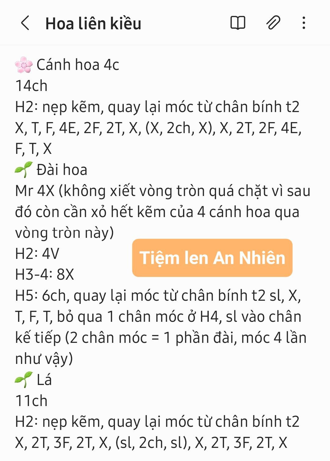 Hướng dẫn móc hoa liên kiều