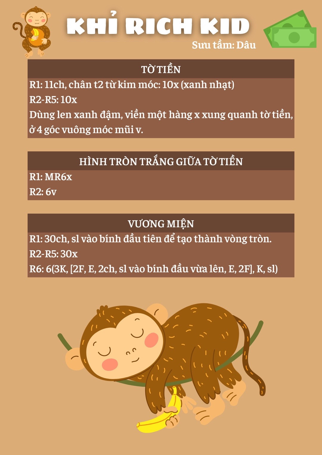 Hướng dẫn móc khỉ rich kid