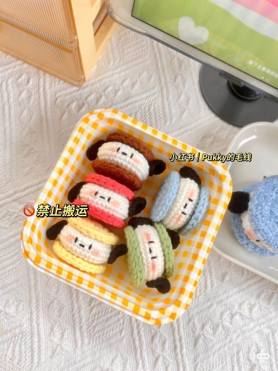 Hướng dẫn móc macaron pochacco