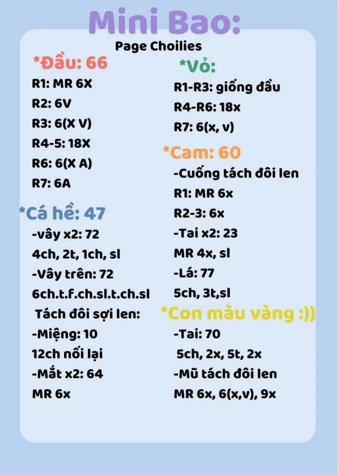 Hướng dẫn móc mini bao