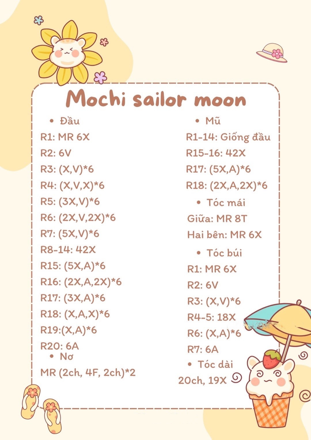 Hướng dẫn móc mochi sailor moon