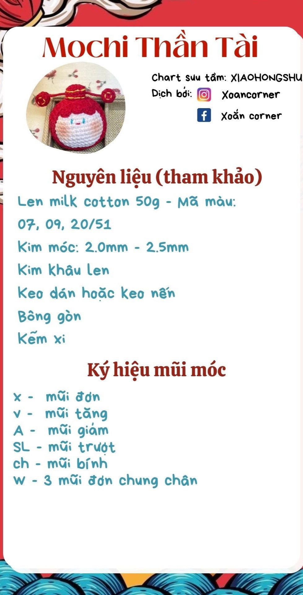 Hướng dẫn móc mochi thần tài