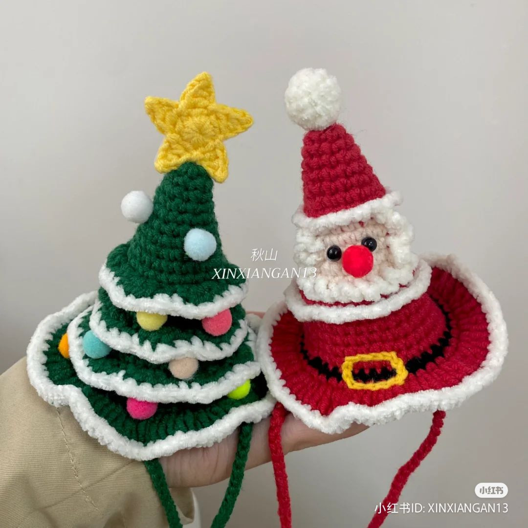 Hướng dẫn móc mũ cây thông noel