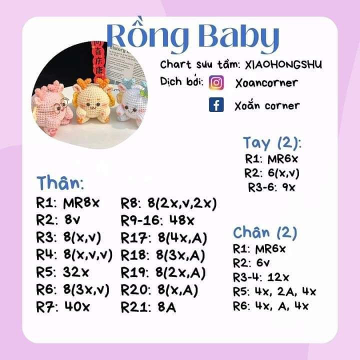 Hướng dẫn móc rồng baby