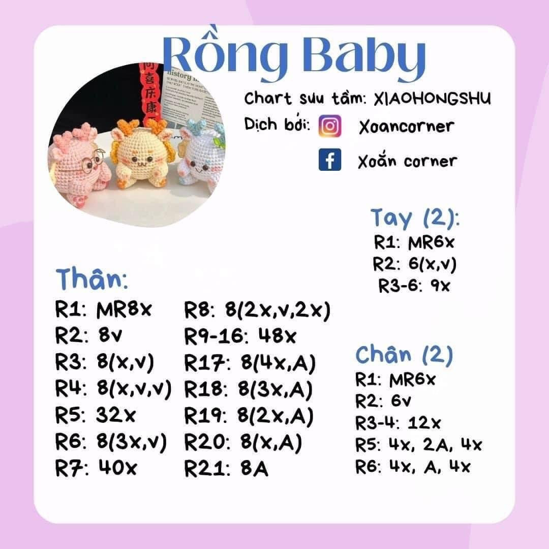 Hướng dẫn móc rồng baby (phần 2)