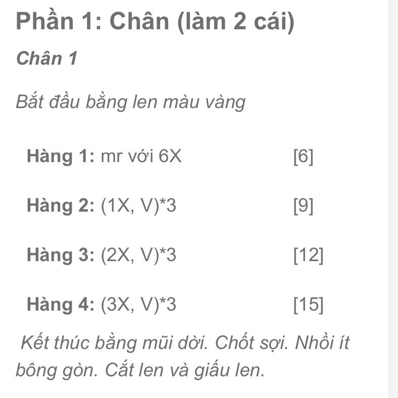 Hướng dẫn móc sư tử bằng len