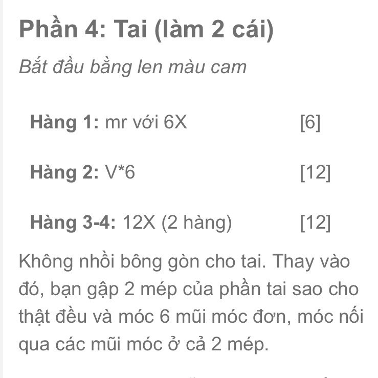 Hướng dẫn móc sư tử bằng len