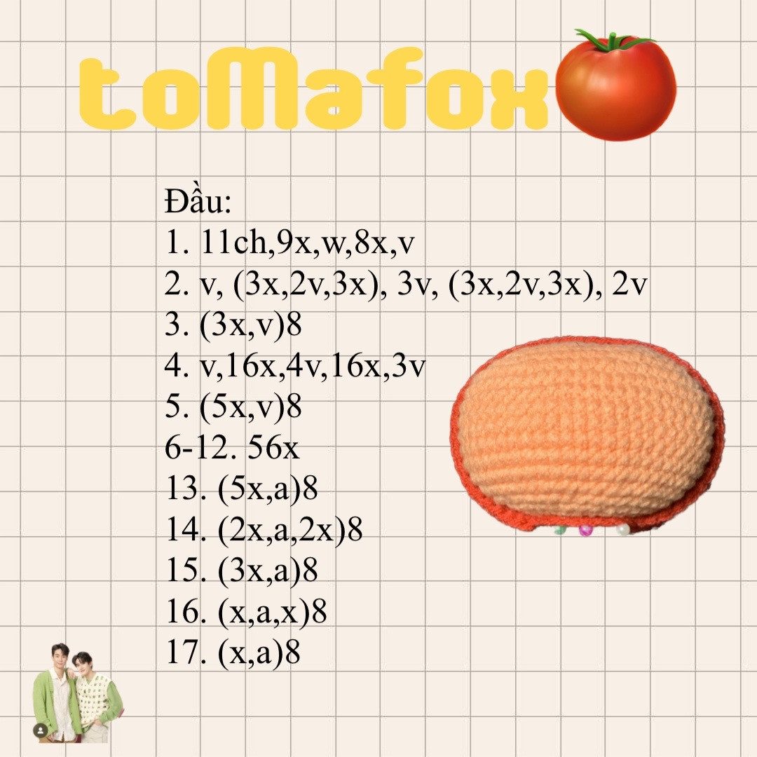 Hướng dẫn móc tomafox ( con cáo )