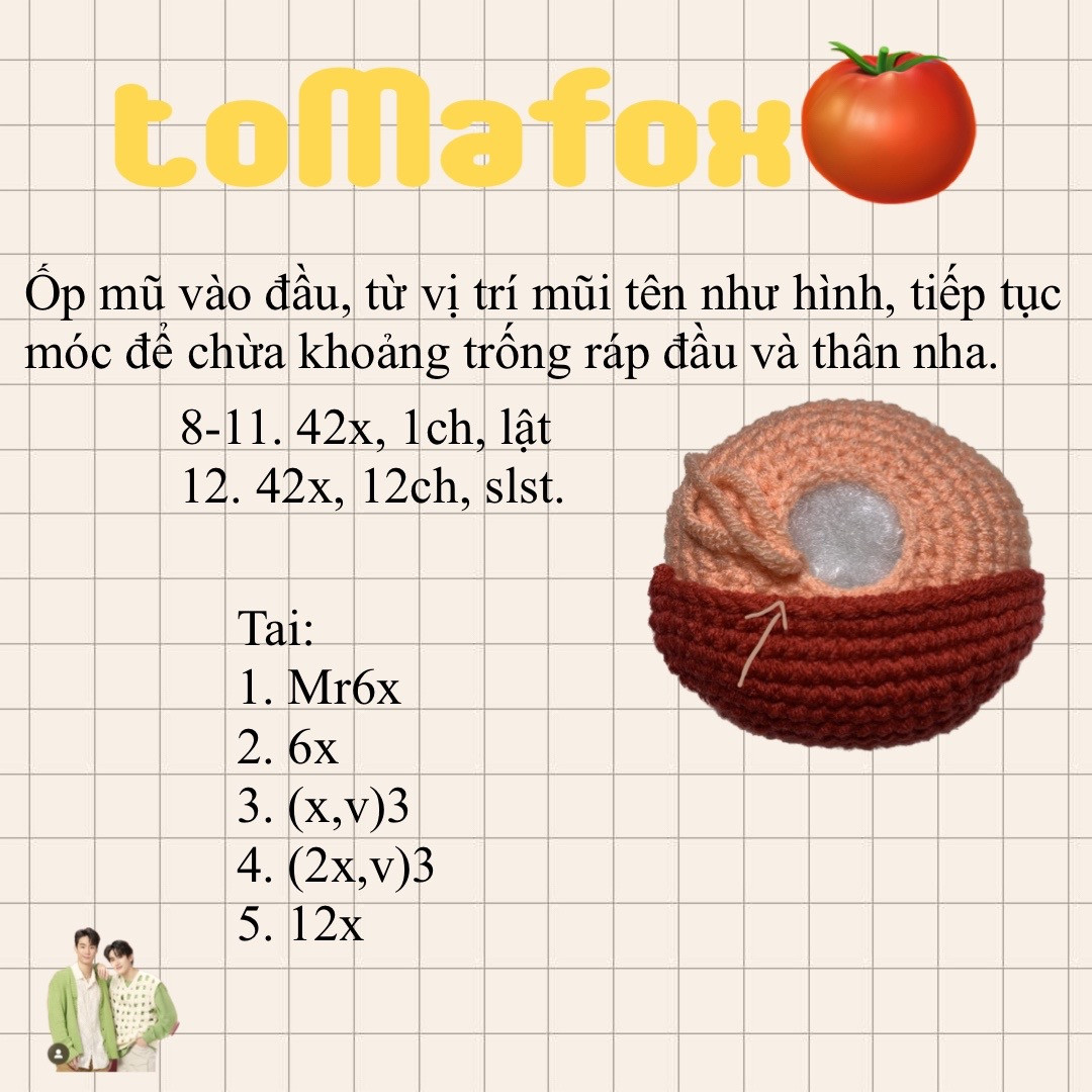 Hướng dẫn móc tomafox ( con cáo )