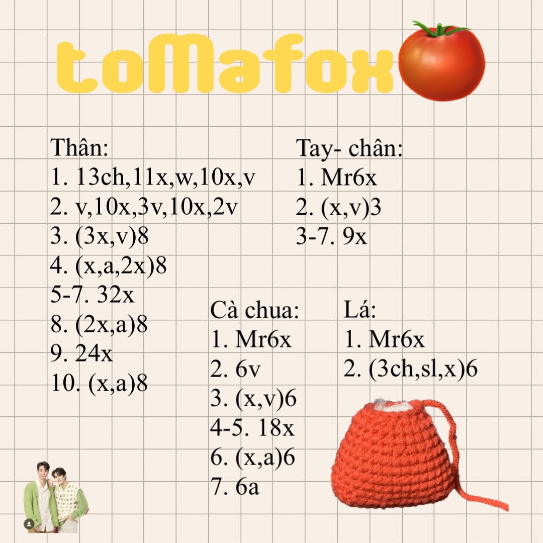 Hướng dẫn móc tomafox ( con cáo )