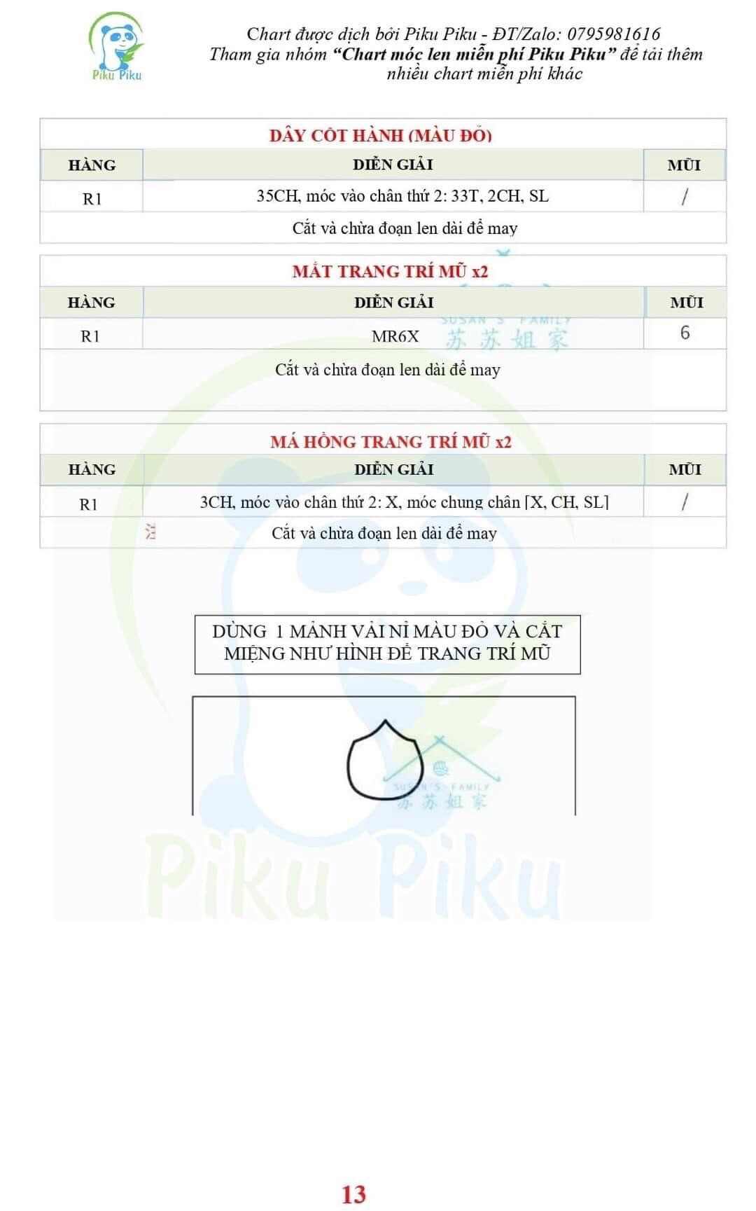 Hướng dẫn móc vịt súp lơ vịt hành lá,vịt hoa hướng dương