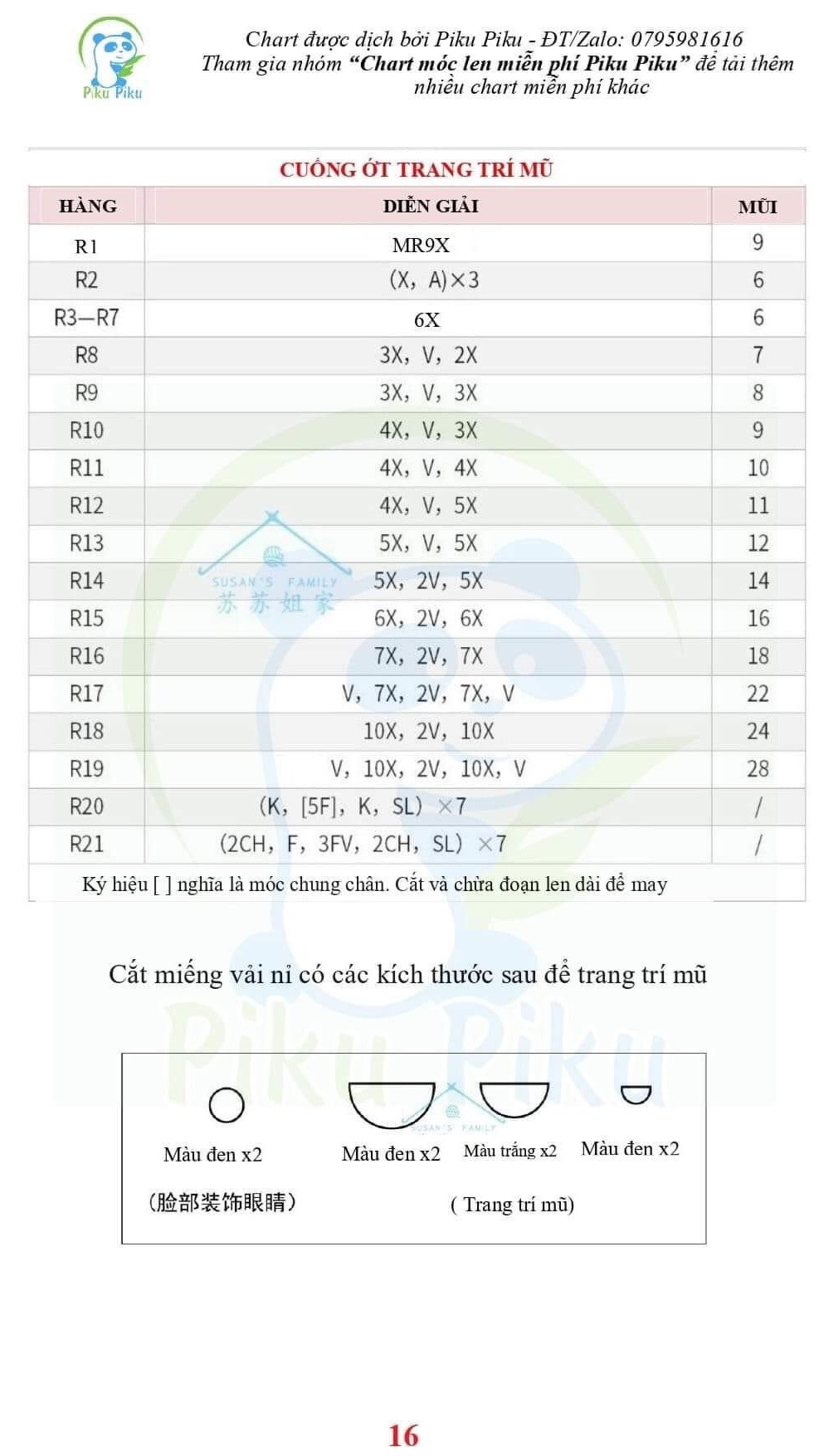 Hướng dẫn móc vịt súp lơ vịt hành lá,vịt hoa hướng dương