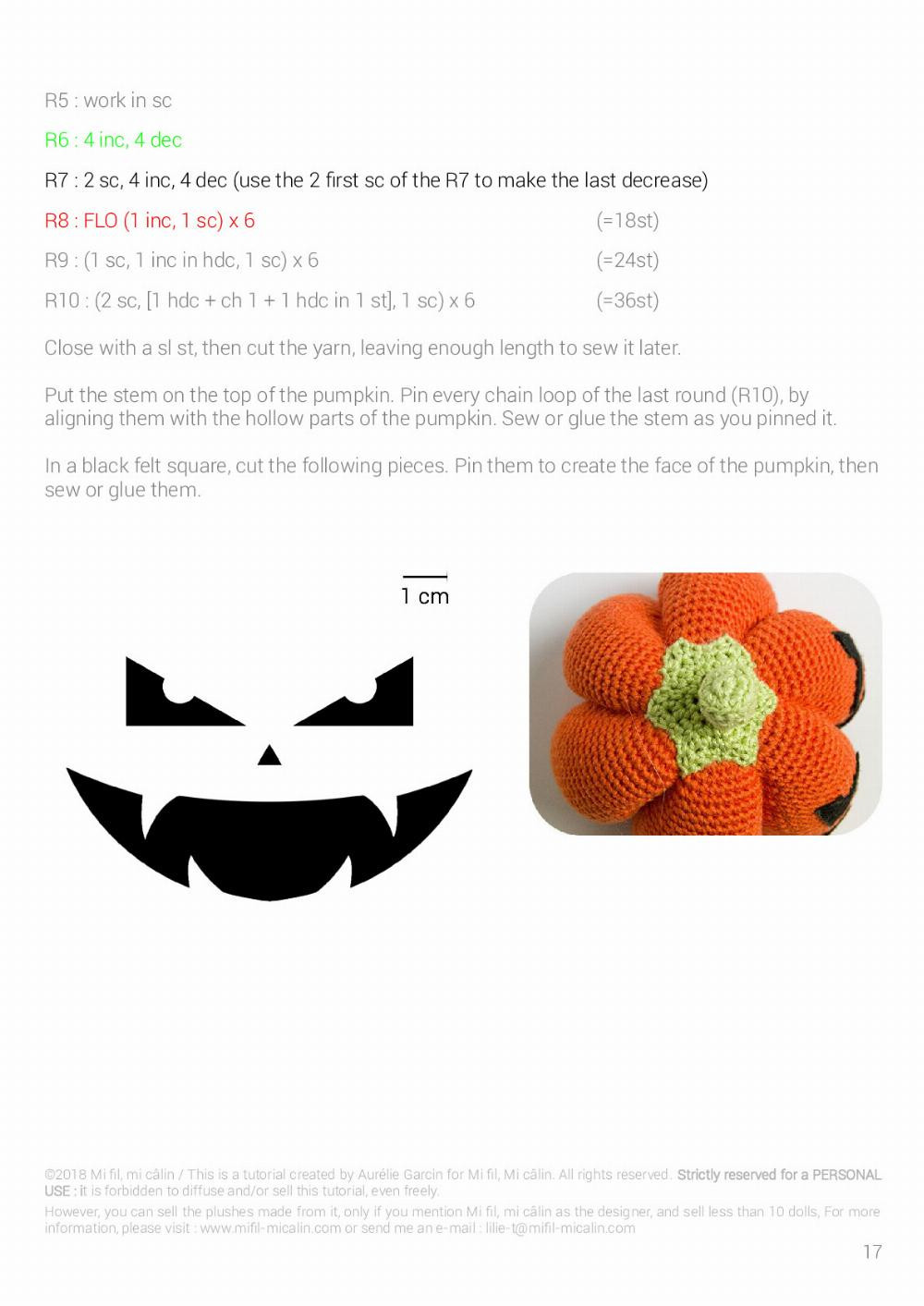 JACK O' LANTERN English pattern