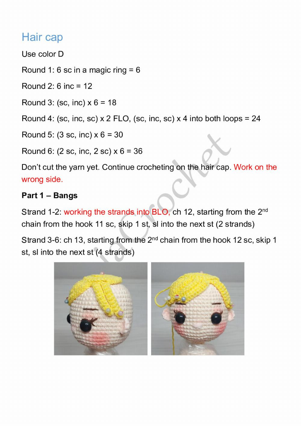 KaiaCrochet Princess Ornaments – Cinderella Crochet Pattern