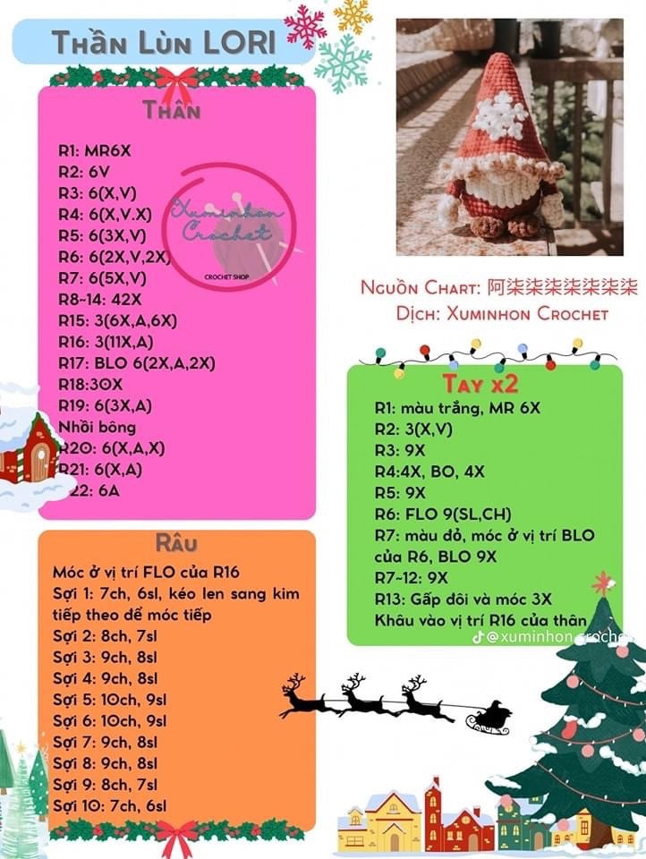 Kẹp tóc cây thông, cây thông noel heo, cây thông noel, thần lùn lori. móc treo điện thoại