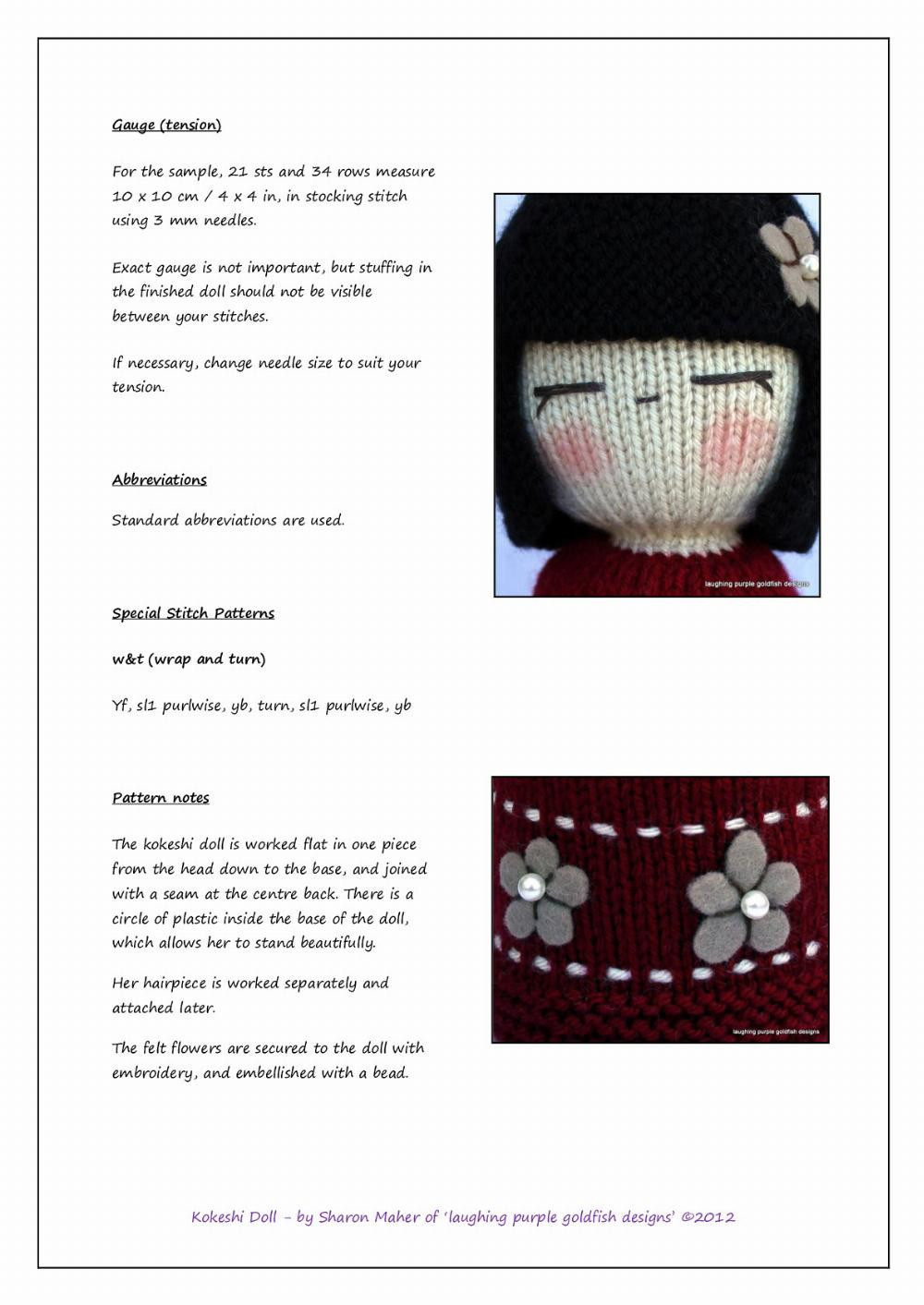 Kokeshi Doll crochet pattern