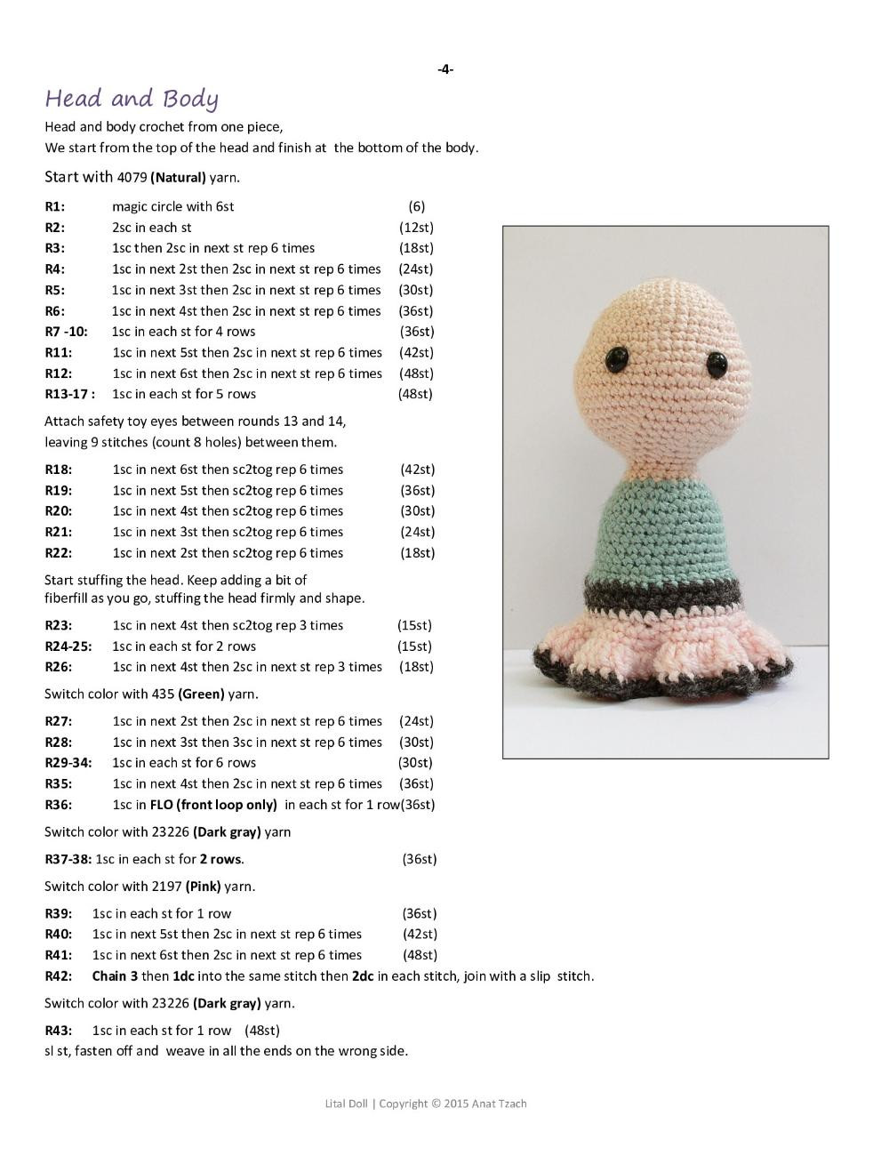 Lital Doll crochet pattern