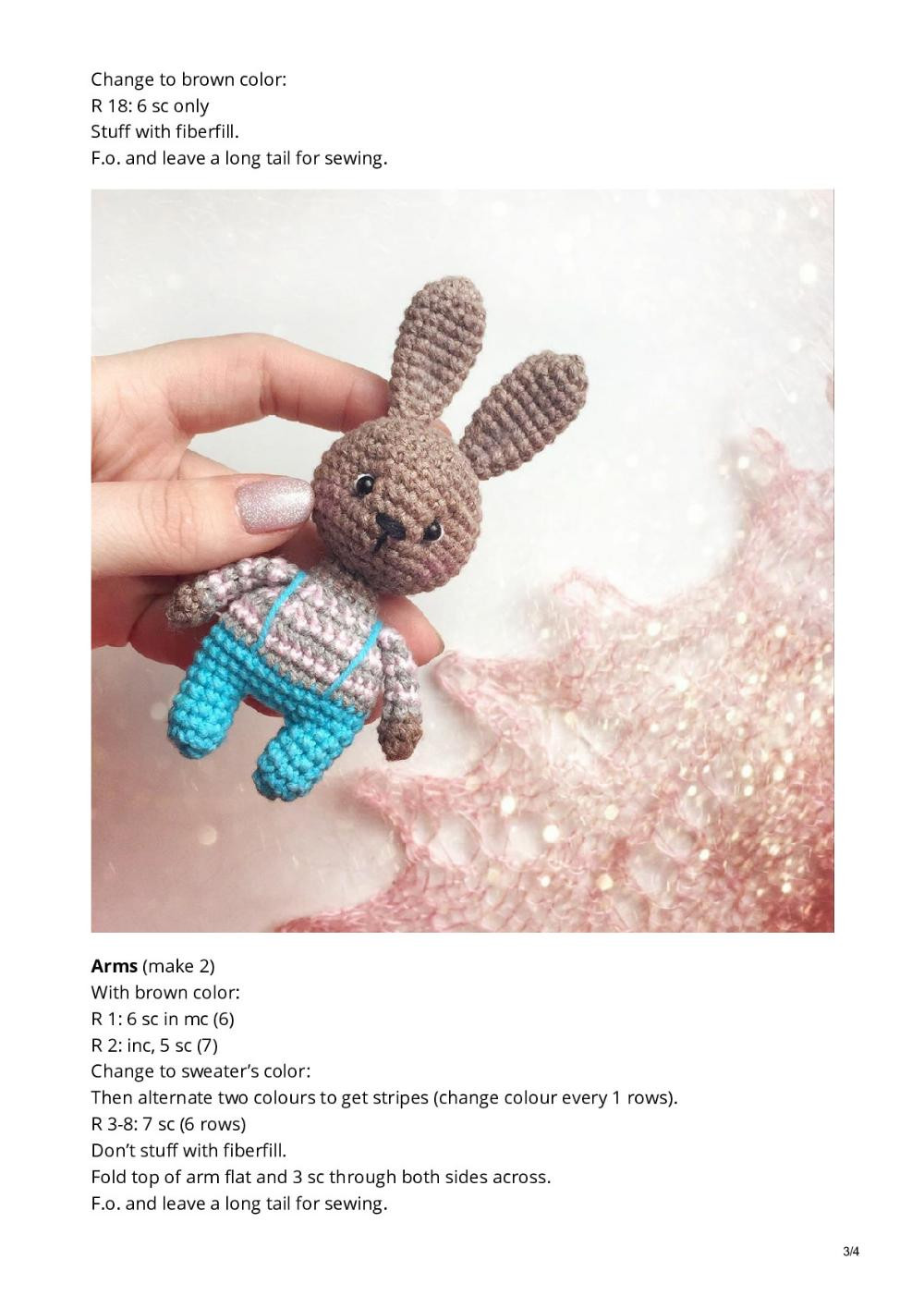 Little bunny amigurumi pattern