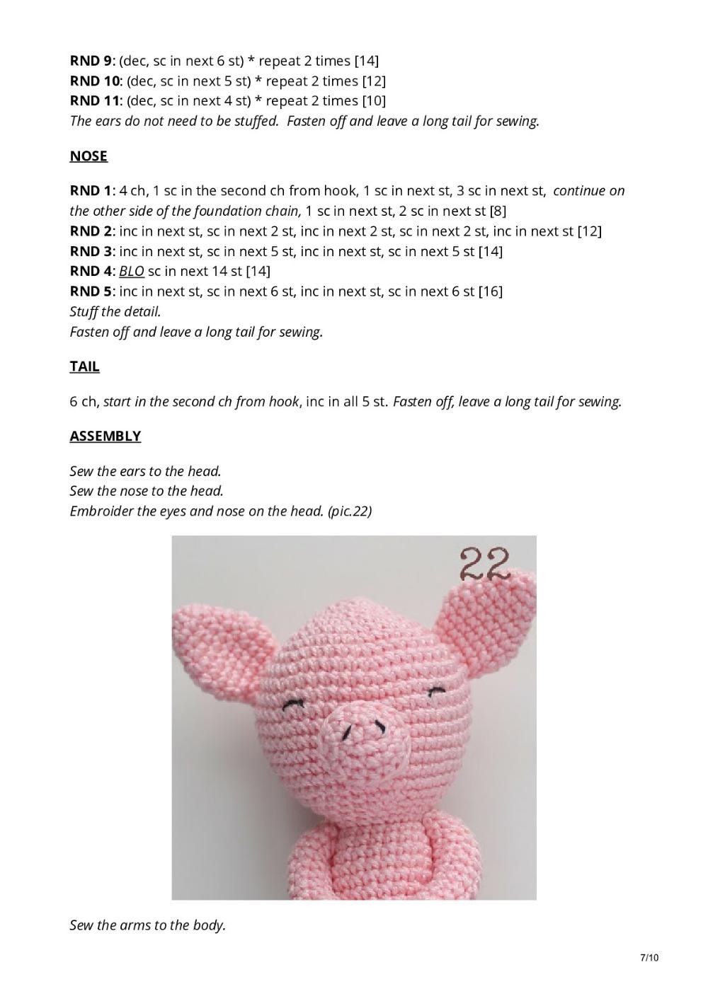 Little crochet pigs FREE PATTERN