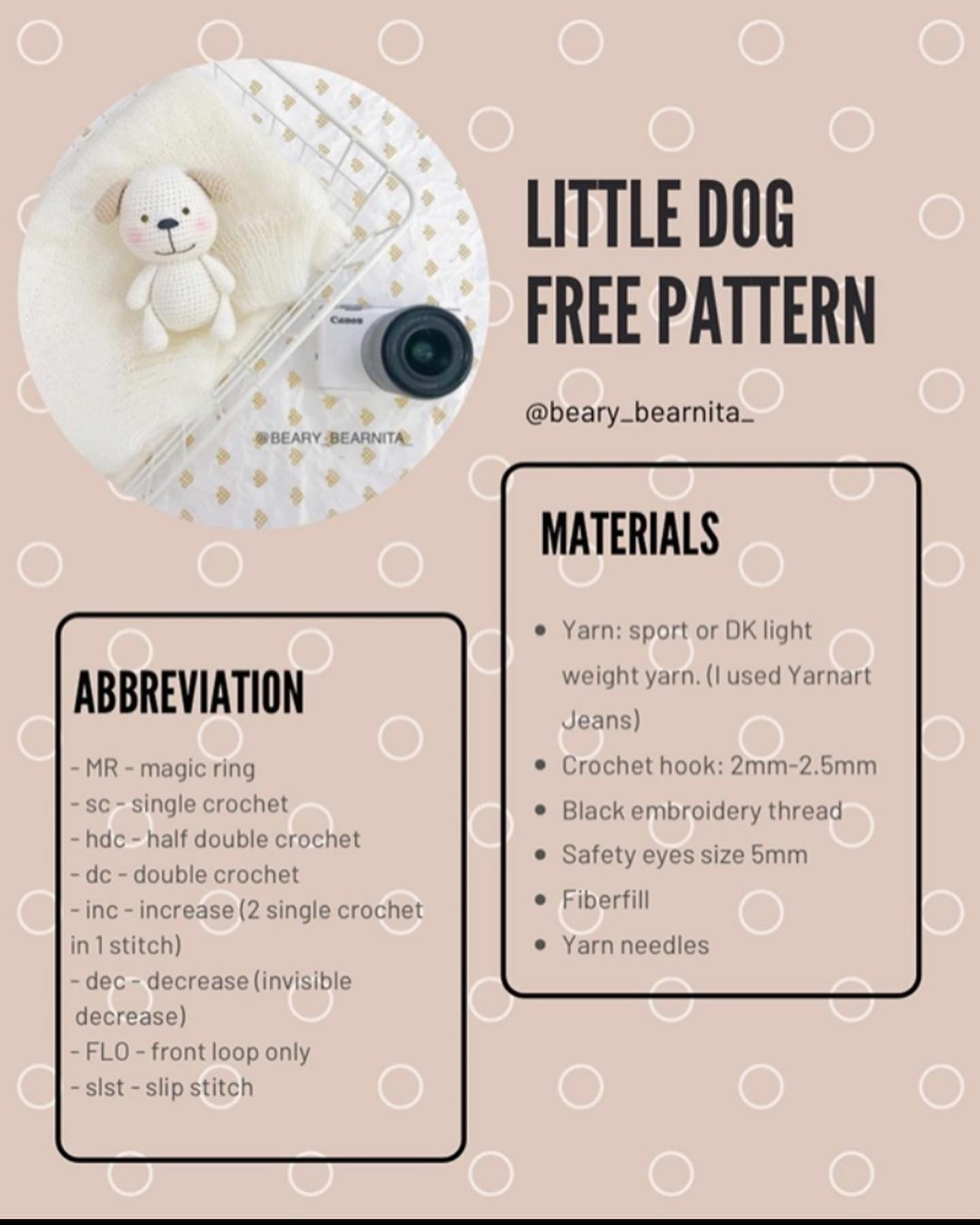 little dog free pattern