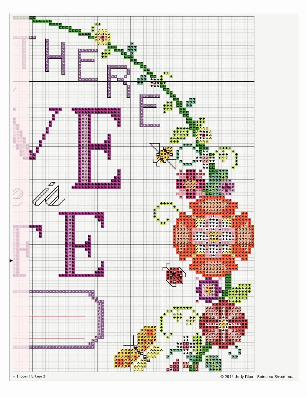 love life a counted cross stitch pattern