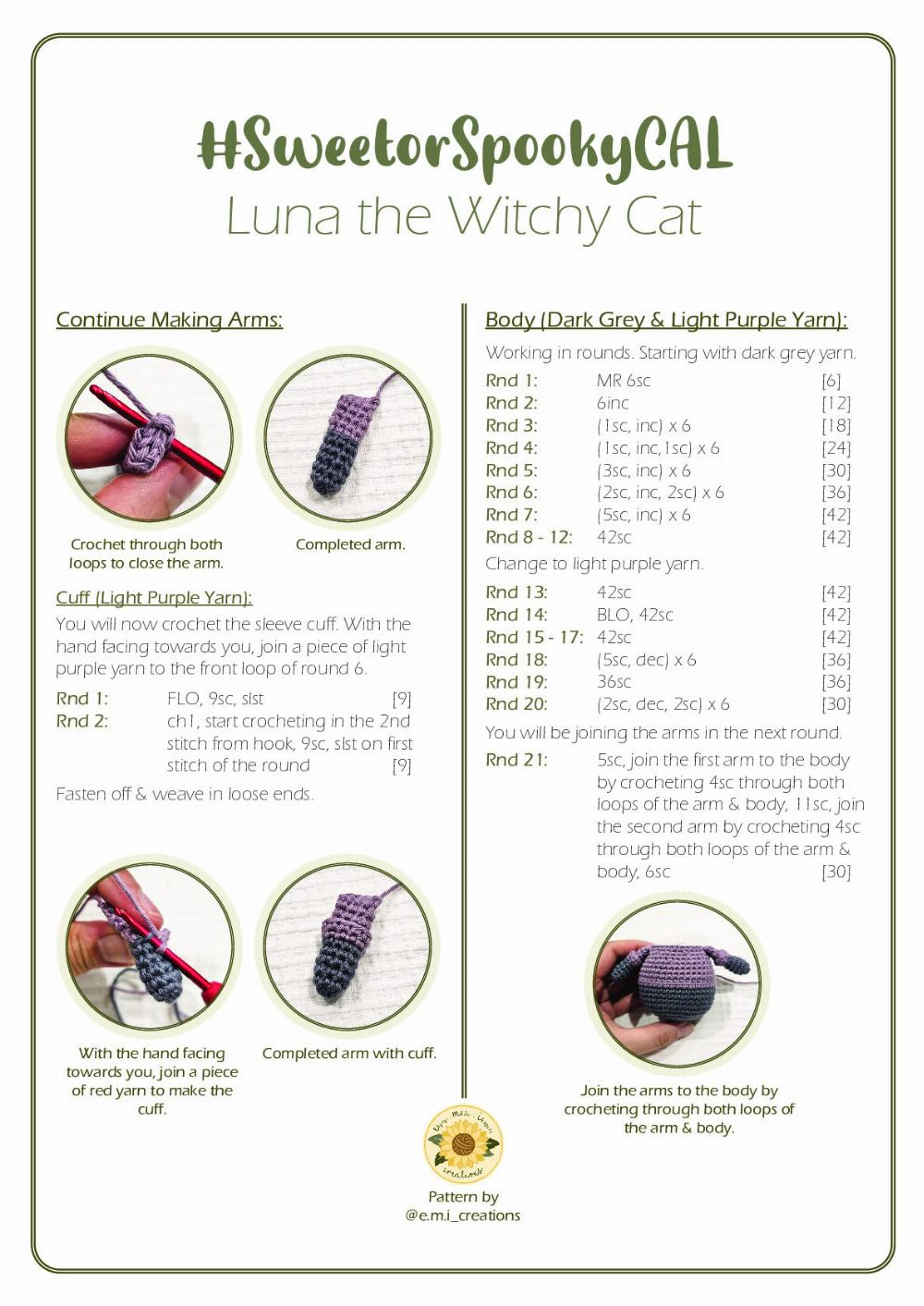 Luna the Witchy Cat Pattern