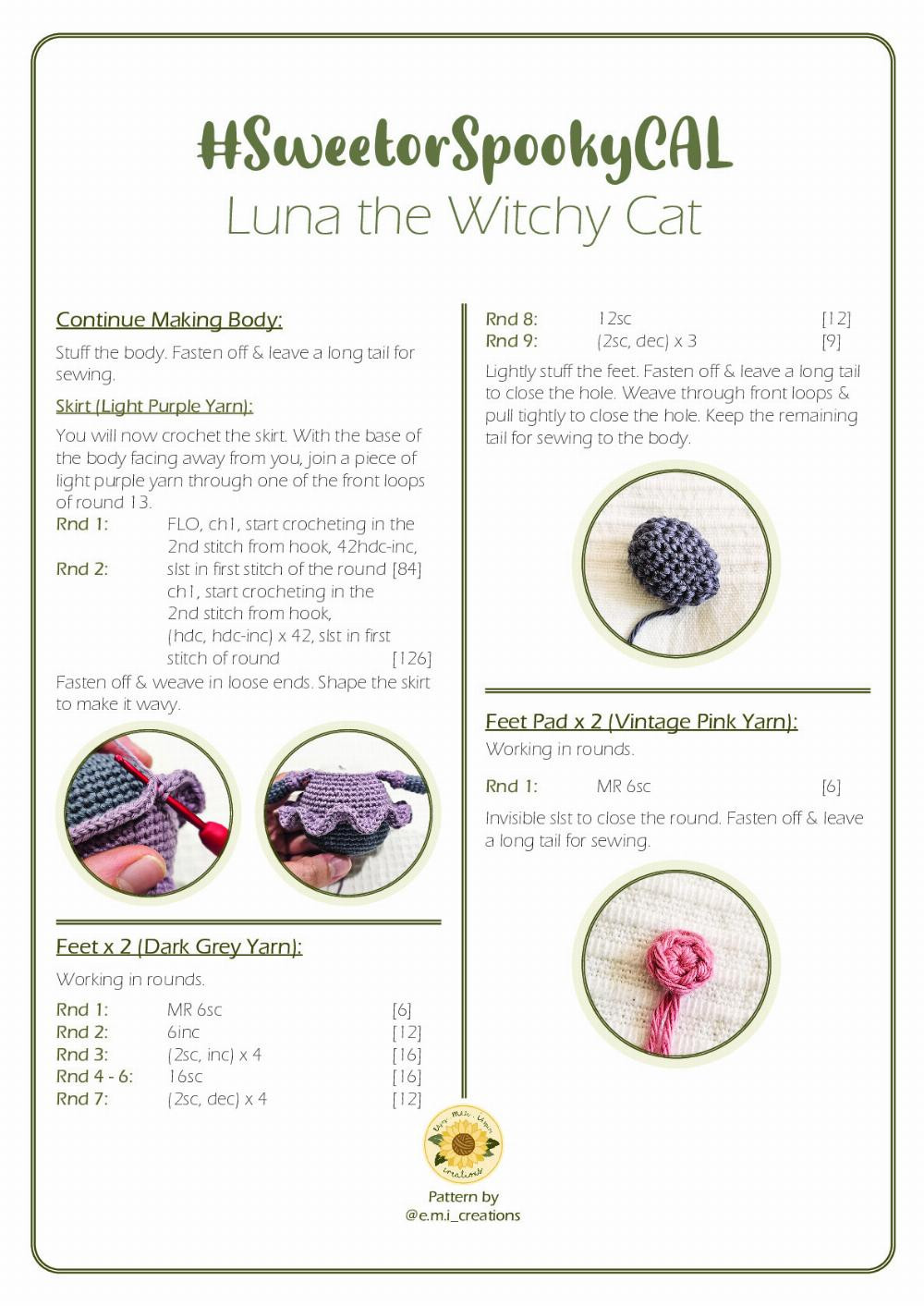 Luna the Witchy Cat Pattern