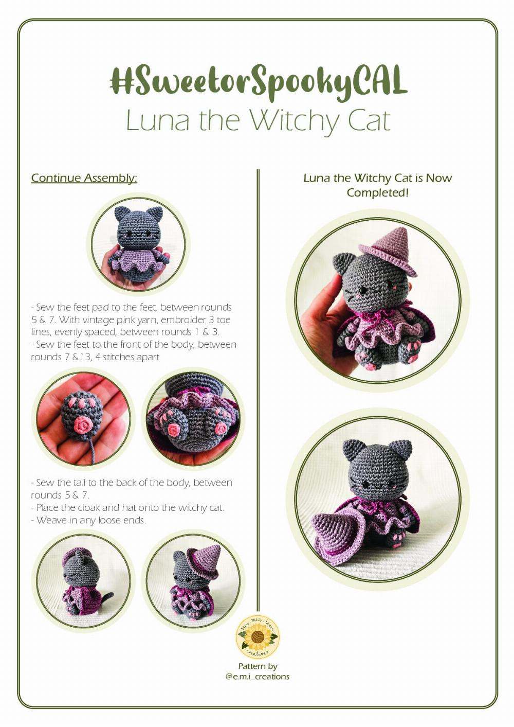 Luna the Witchy Cat Pattern