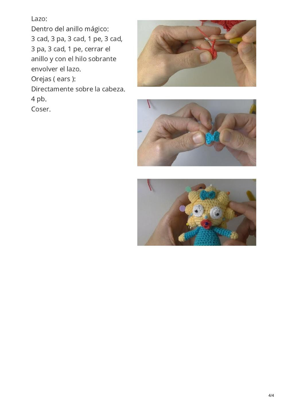 Maggie Simpson amigurumi tutorial