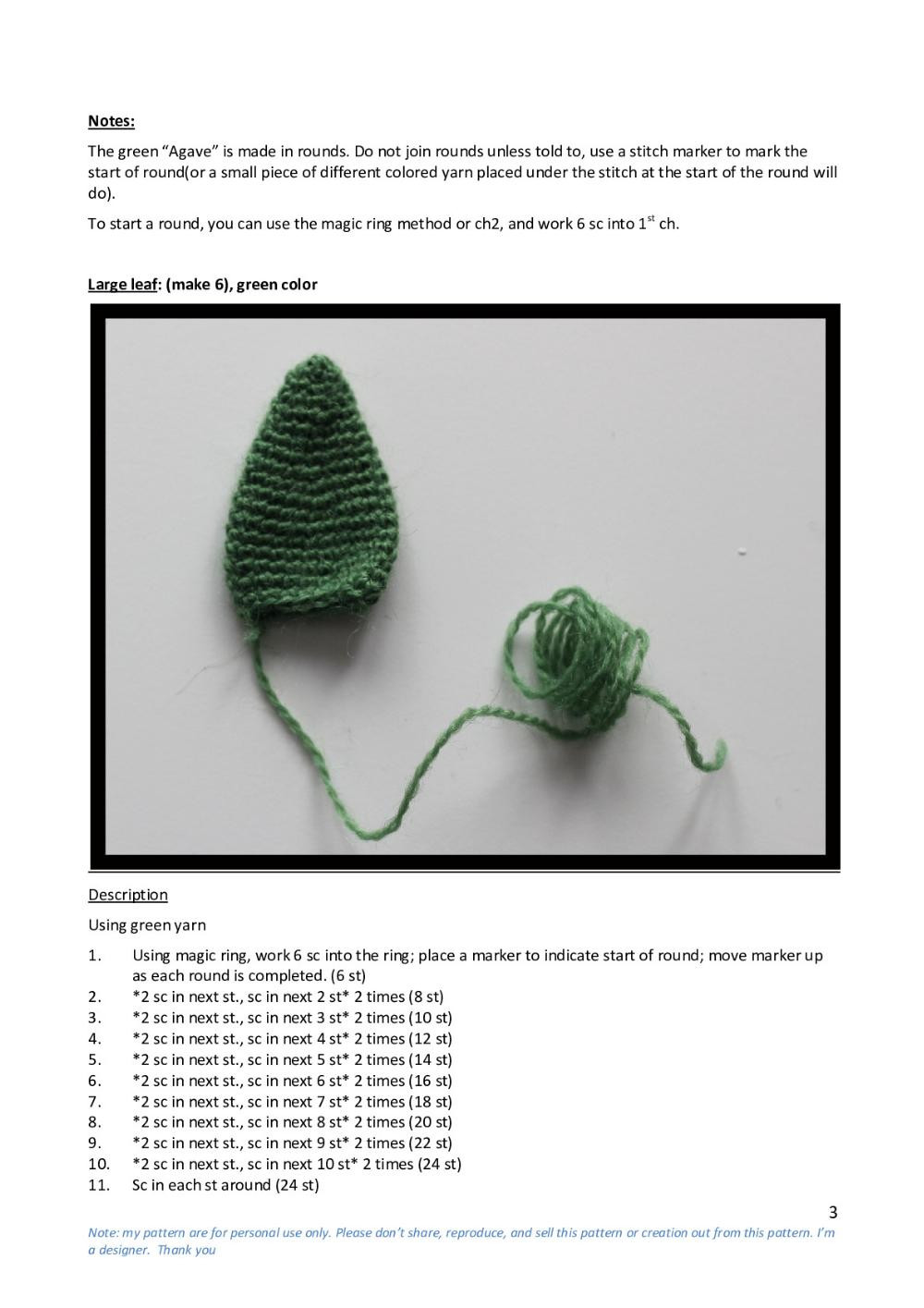 Magic Phylum Agave crochet pattern