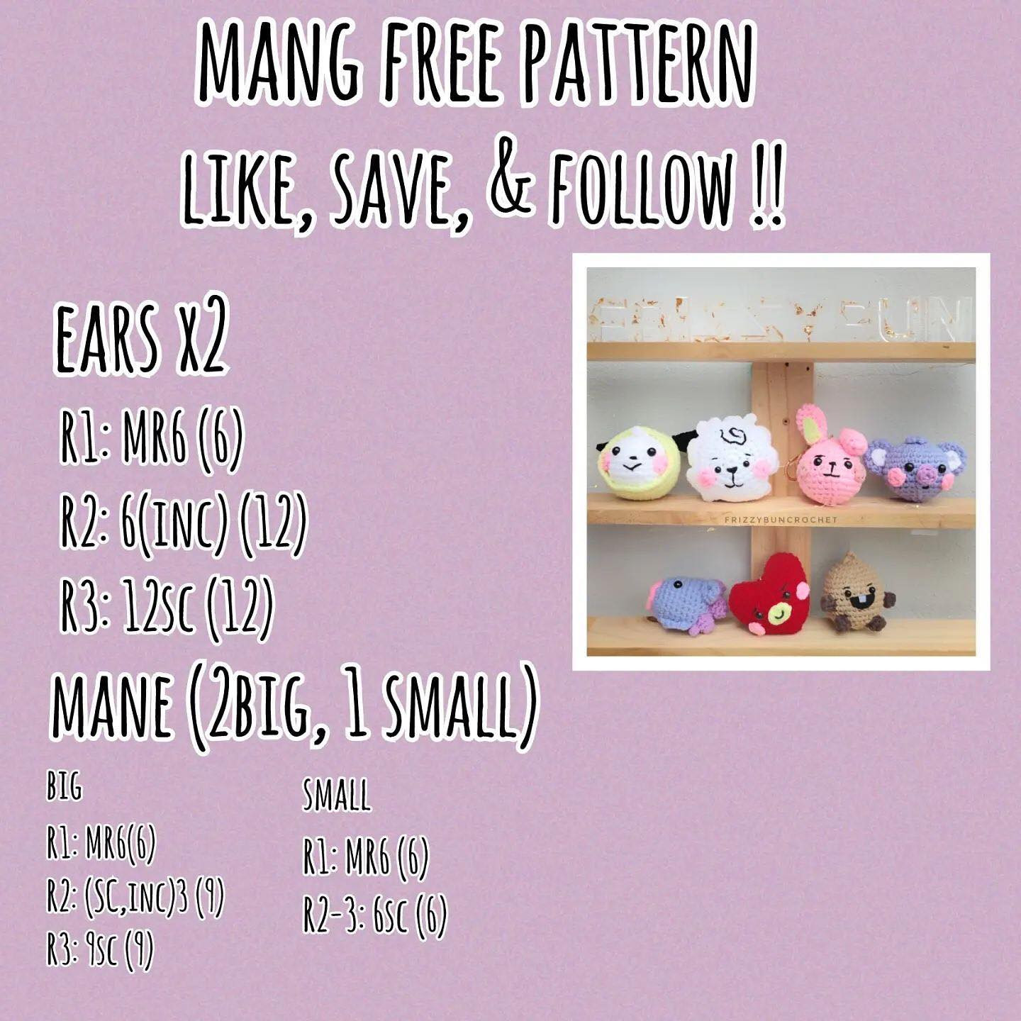 mang keychain free pattern