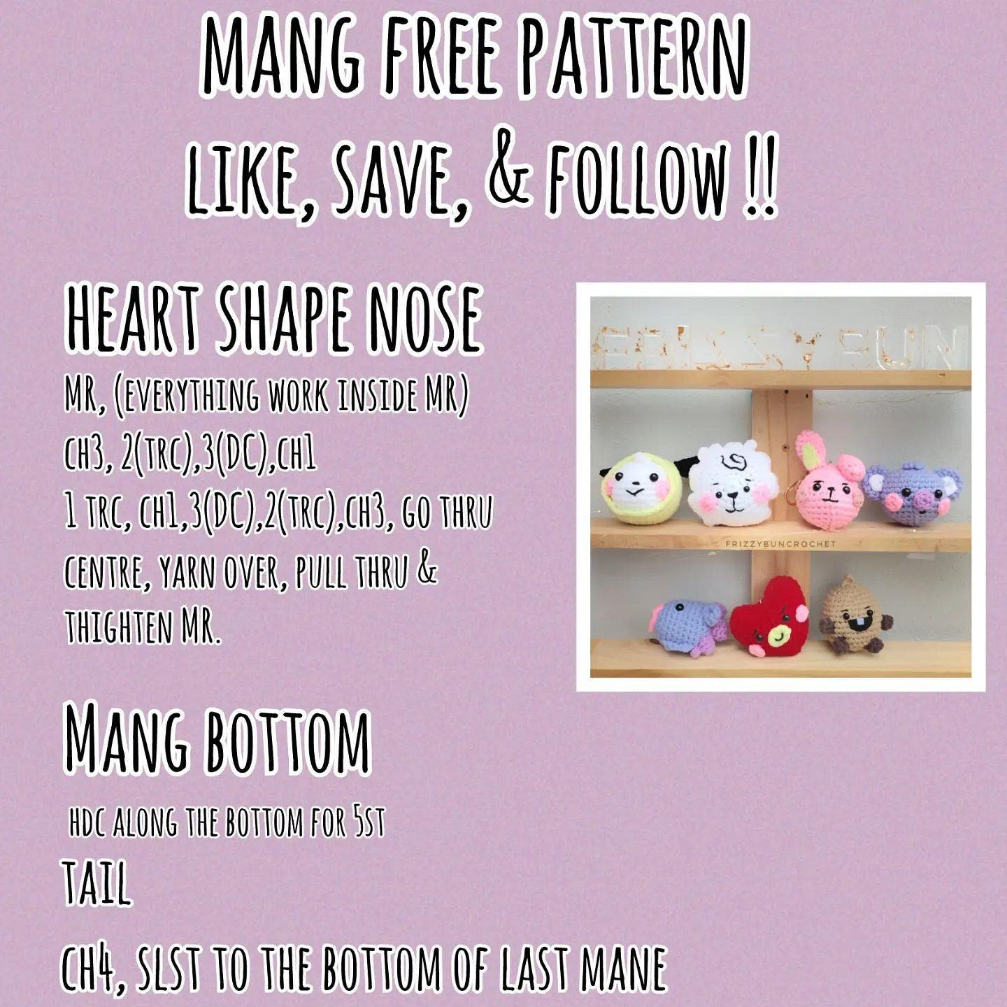 mang keychain free pattern