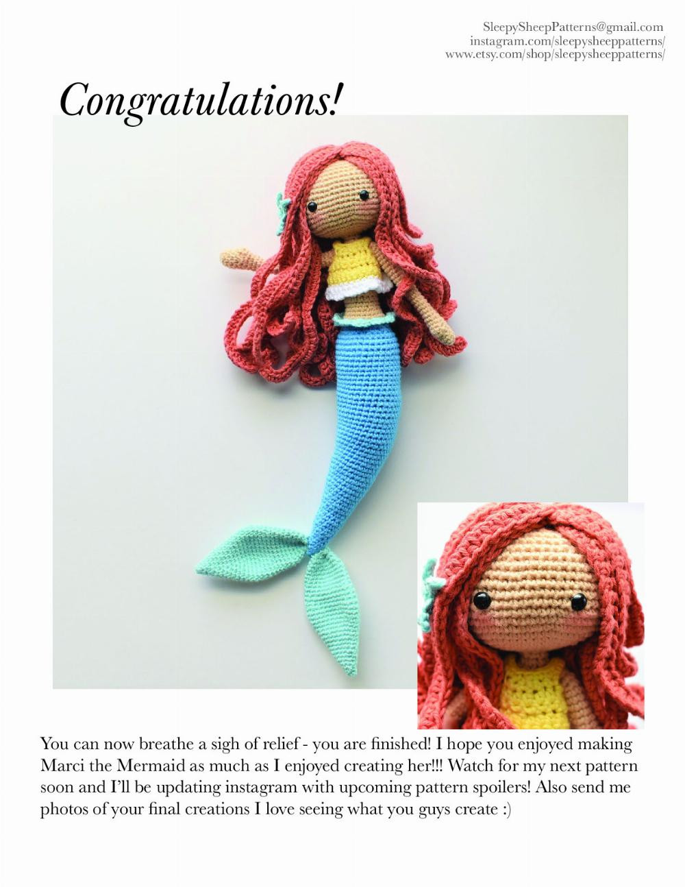 Marci the Mermaid crochet Patterns