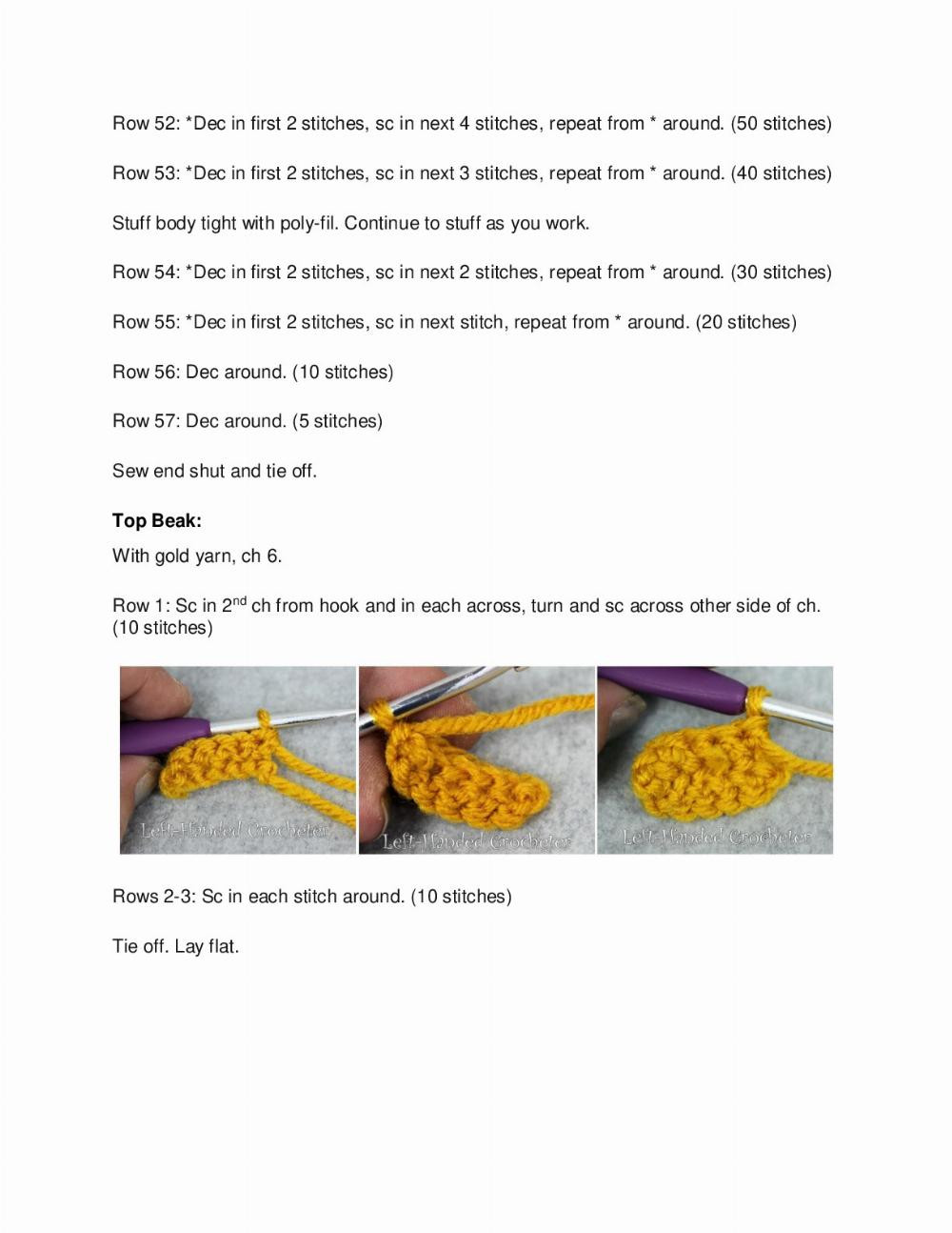 Marcus the Mallard crochet pattern