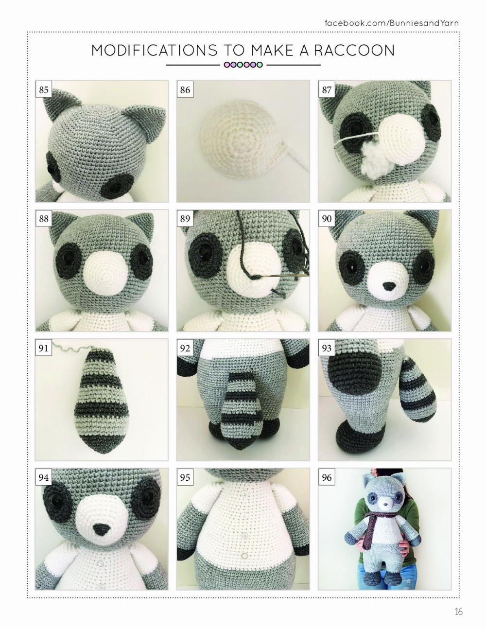 Maurizio the Big Fox and Fabrizio the Big Raccoon Crochet Pattern