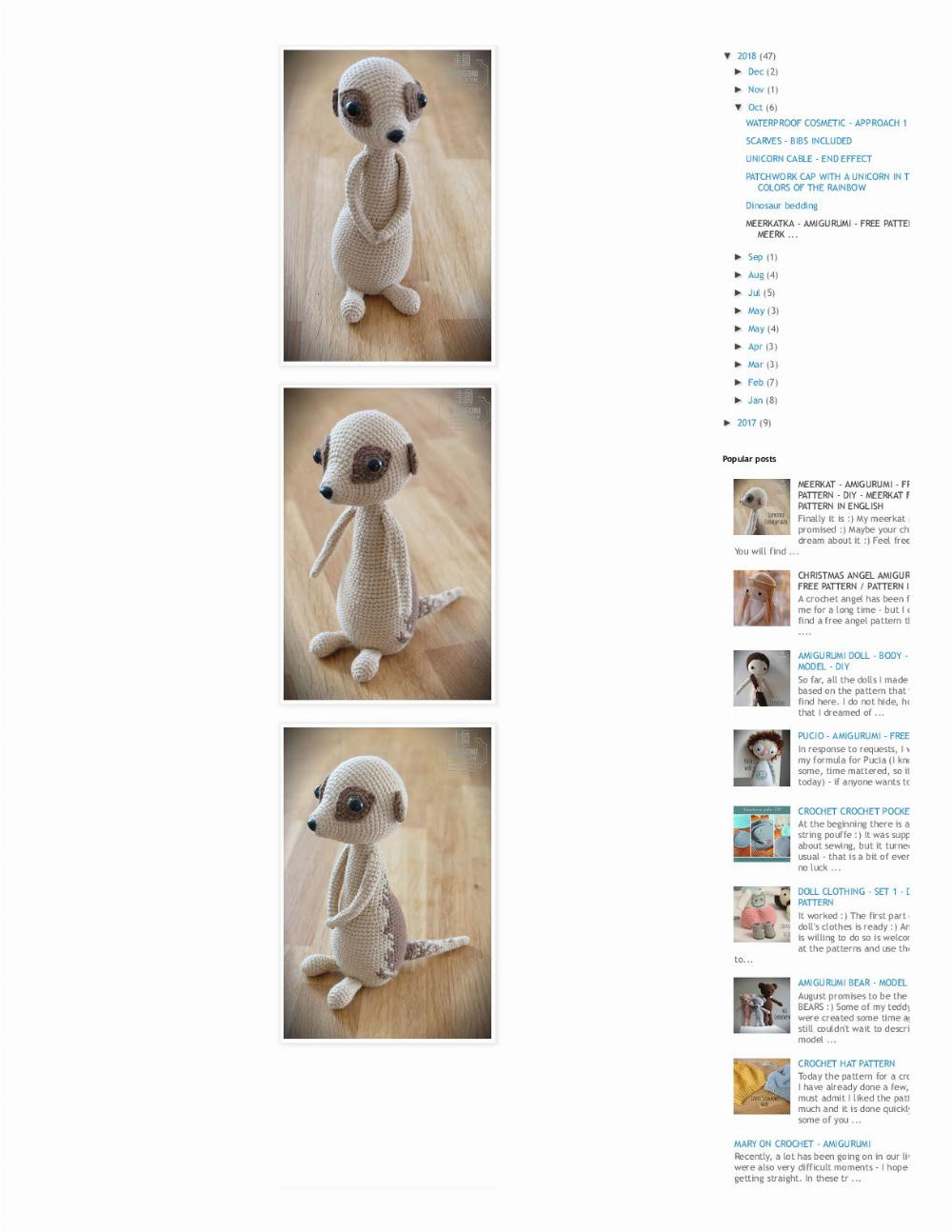 MEERKAT - AMIGURUMI - FREE PATTERN - DIY - MEERKAT FREE PATTERN IN ENGLISH