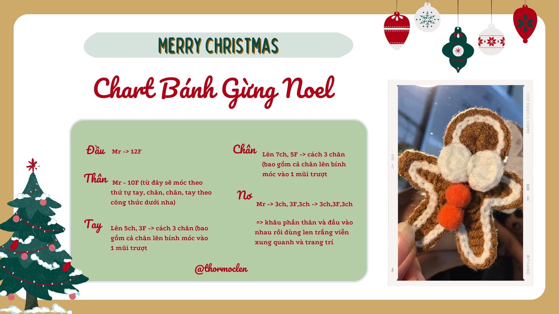 merry christmas chart bánh gừng neol