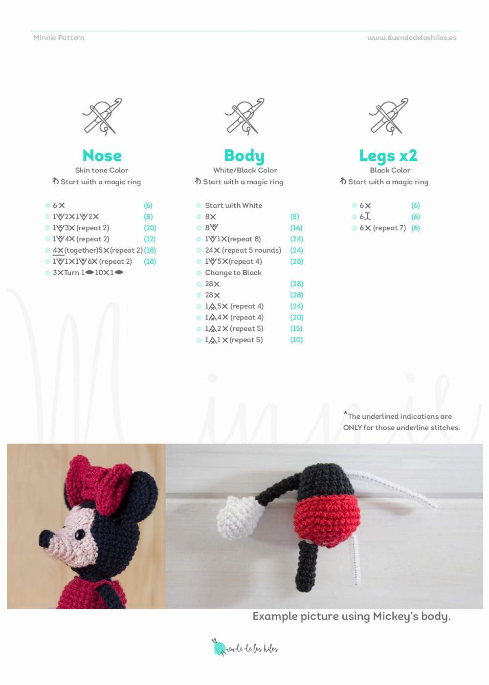 Minnie crochet Pattern