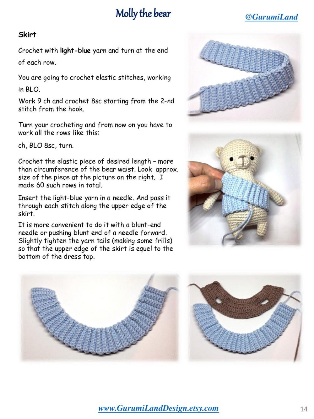 Molly the bear Crochet pattern