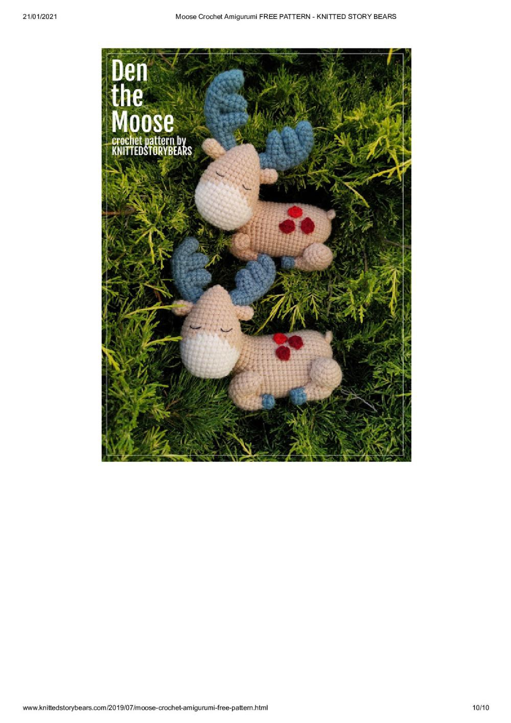 moose crochet amigurumi free pattern