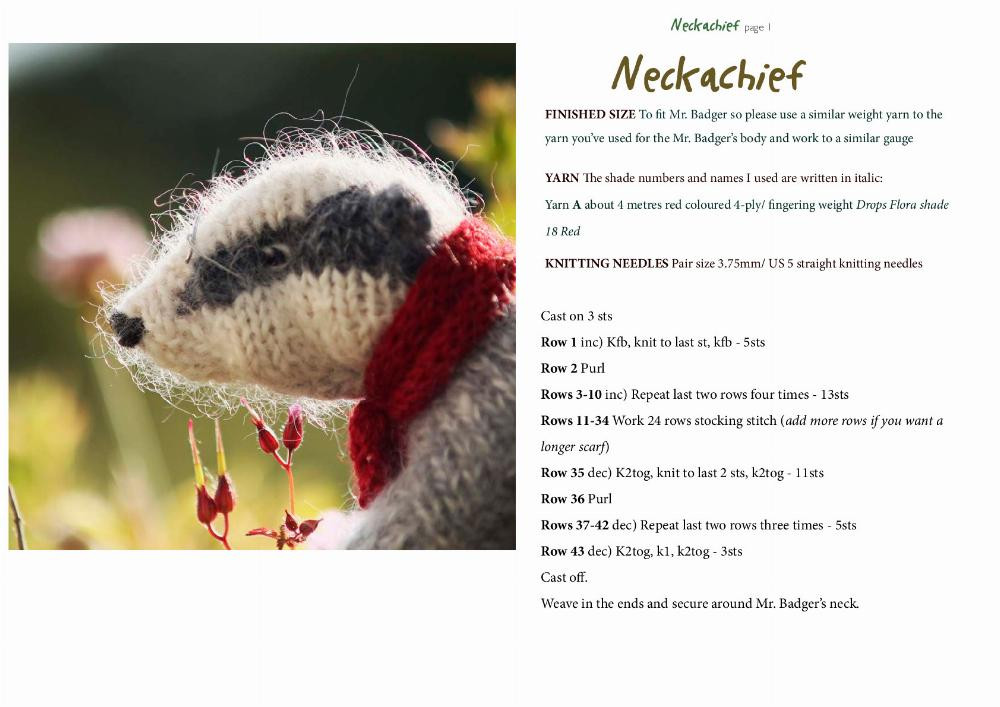 Mr. Badger crochet pattern